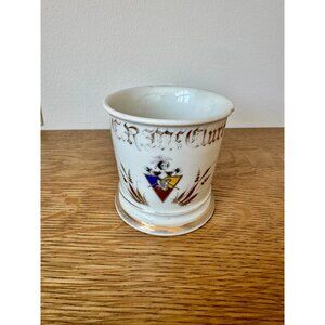 Antique Knights Of Pythias Personalized Shaving Mug "R. McClure" - Limoges